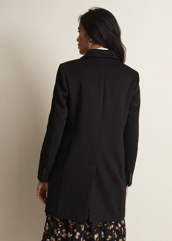 Phase Eight Lydia Wool Smart Coats Black Canada | SNLBKF-193